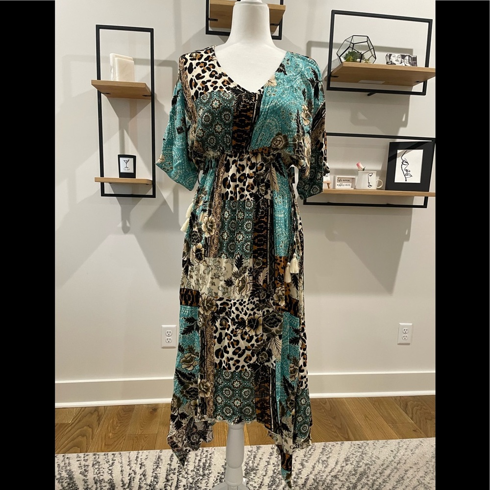 Cato multi-pattern dress